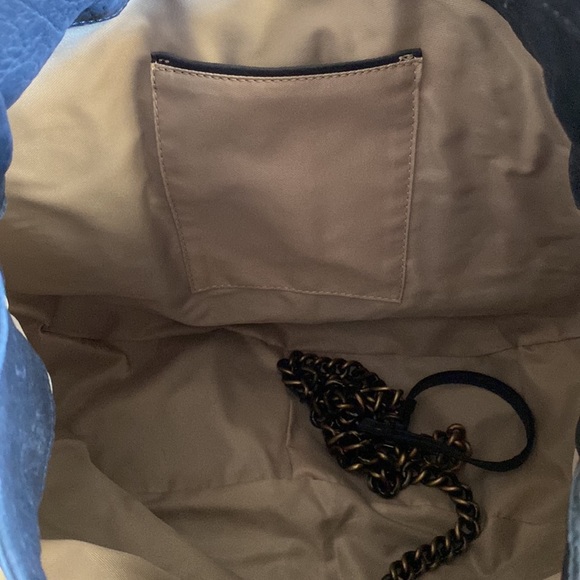 Elegant Midnight Blue Leather Hobo Bag - Picture 12 of 15